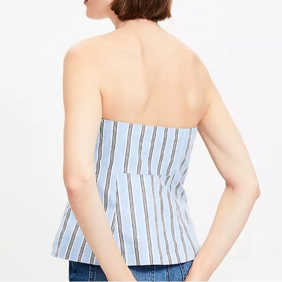 Loft Strapless Poplin Top NWT - Picture 2 of 3